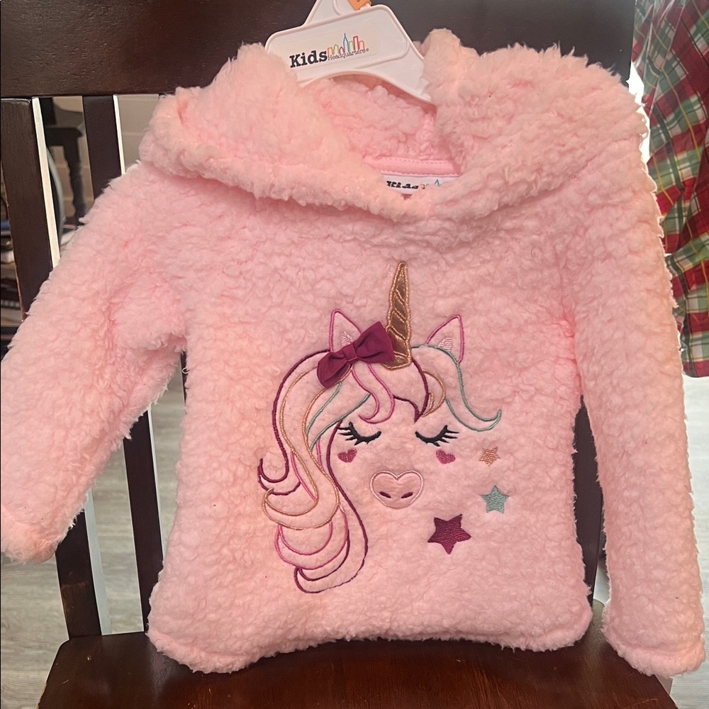 Kids Headquarters Pink Unicorn Pea Coat